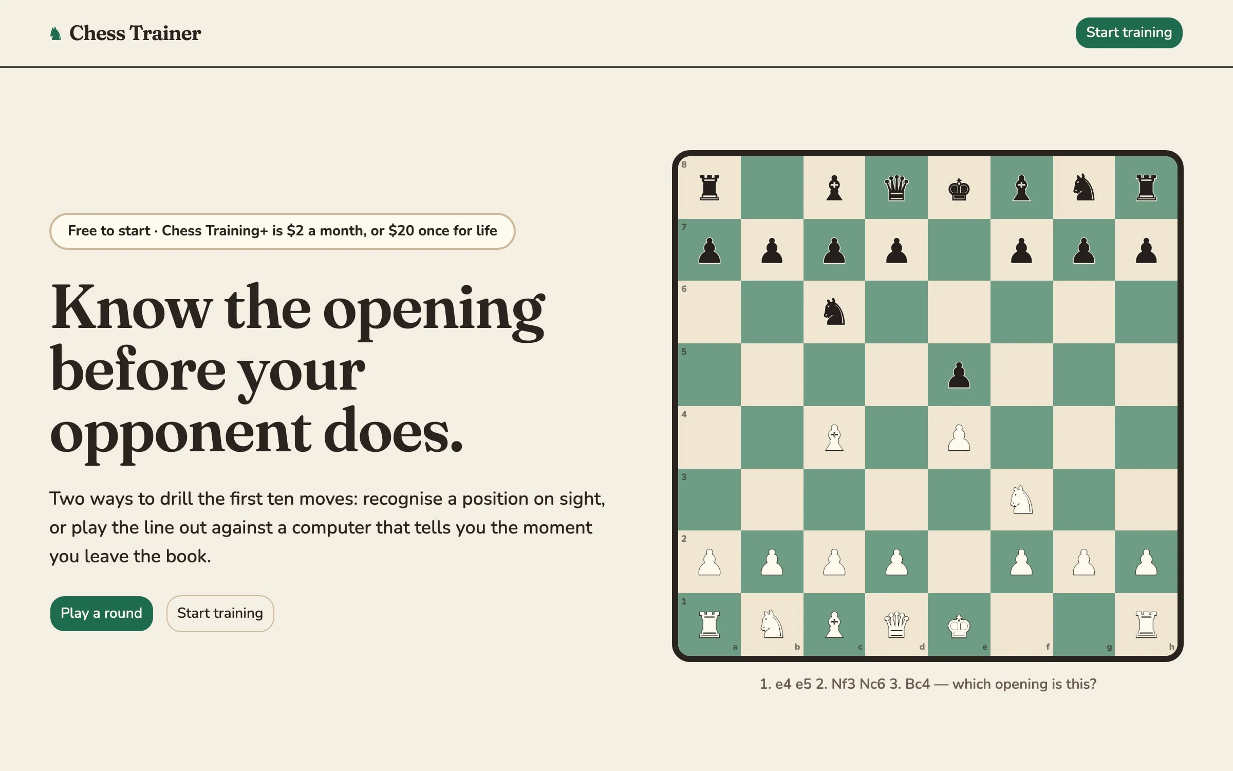 Know the opening before your opponent does