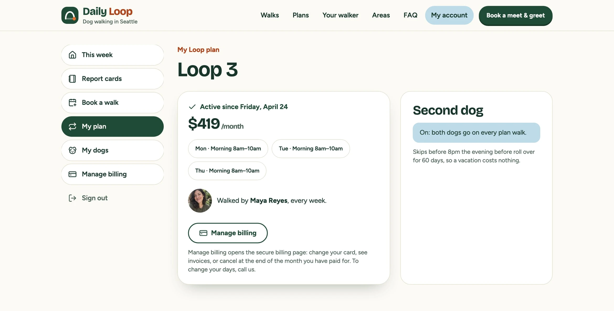My Loop plan: Loop 3 at $419 a month